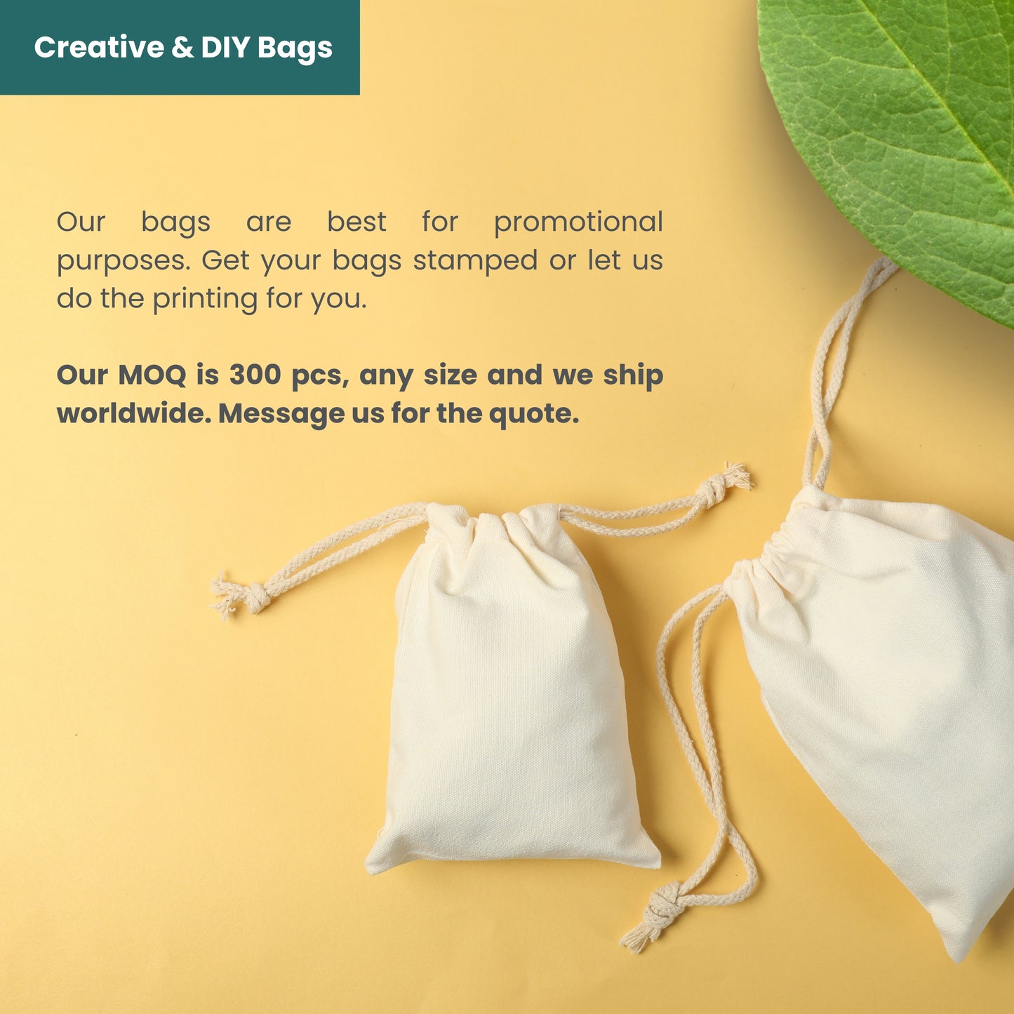 100% Organic Cotton Single Drawstring Eco-friendly Reusable Cotton Muslin Bags