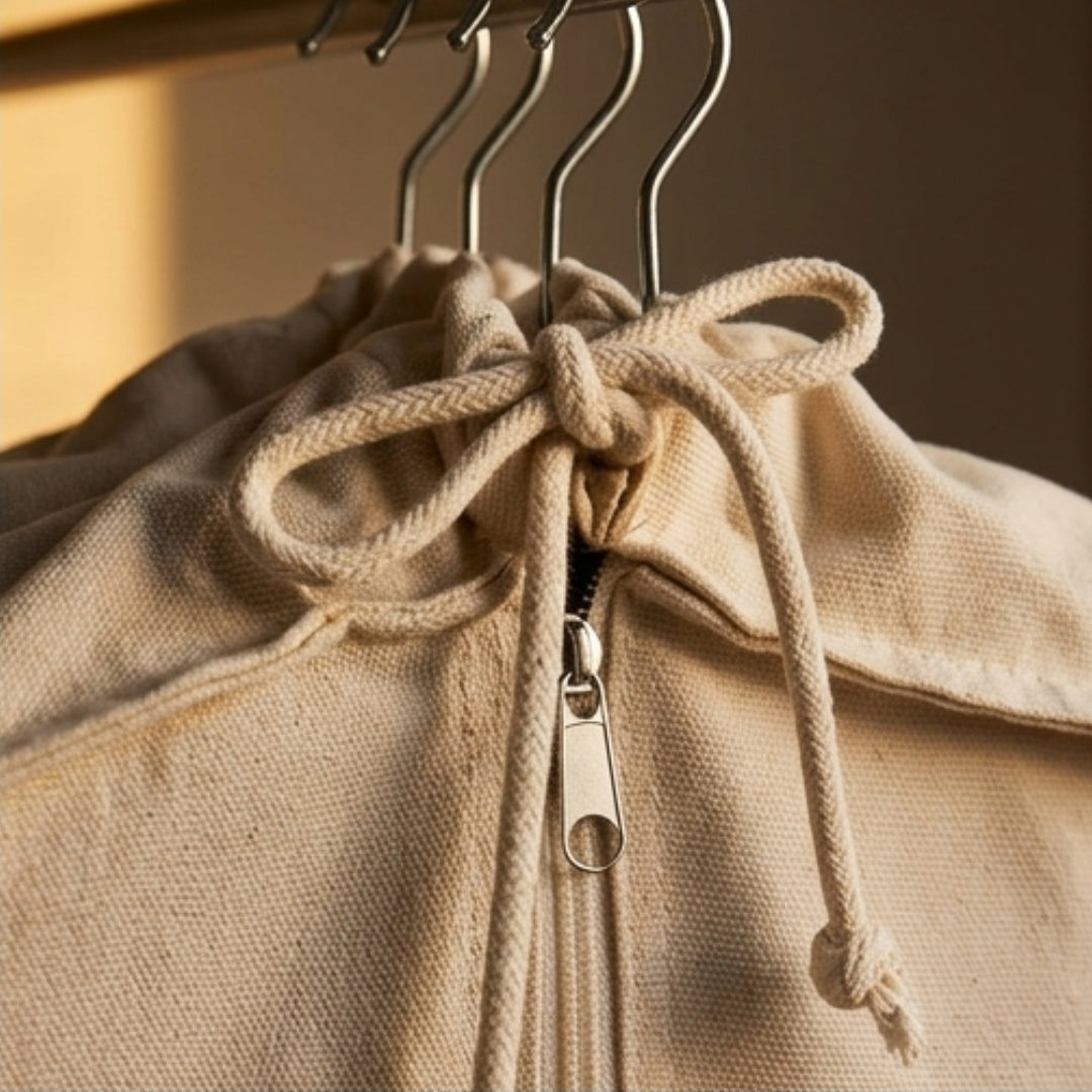 Cotton Garment Bag – Breathable Bulk Clothing Storage of 15 Hangers