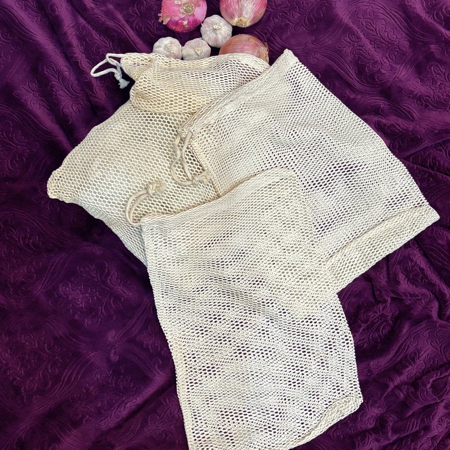 100% Organic Cotton Laundry & Mesh Bags