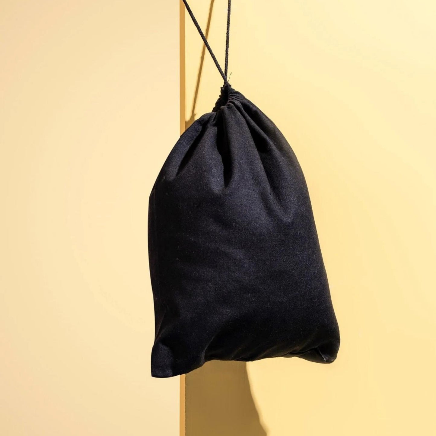 Black Cotton Single Drawstring Eco-friendly Reusable Cotton Muslin Bags