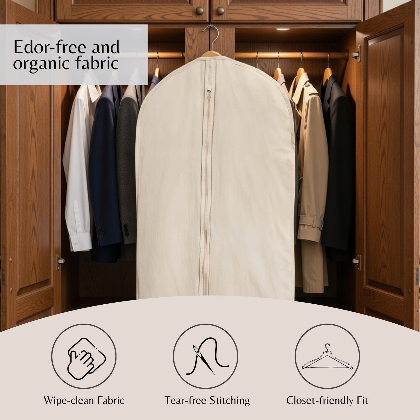 100% Natural Cotton Garment Bag (116cm)