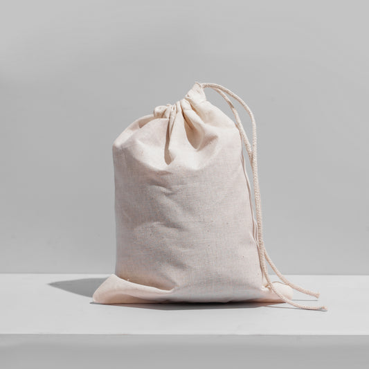 100% Organic Cotton Single Drawstring Eco-friendly Reusable Cotton Muslin Bags