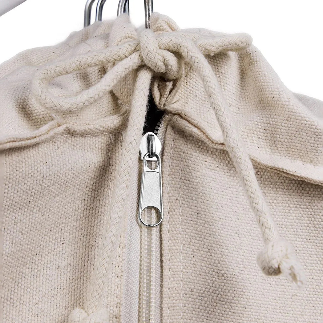 Cotton Garment Bag – Breathable Bulk Clothing Storage of 15 Hangers