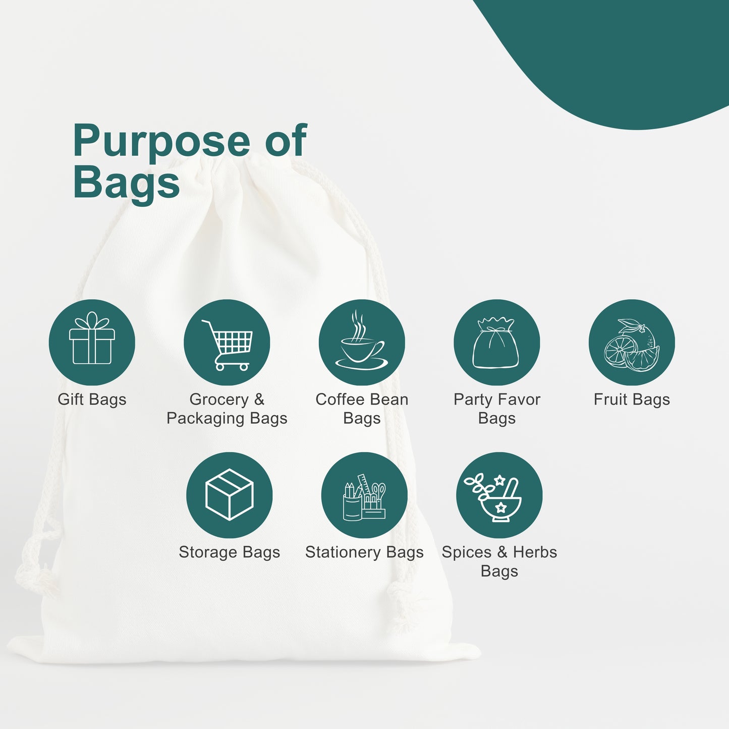 100% Organic Cotton Laundry & Mesh Bags